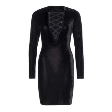 Velvet Long Sleeved Dress