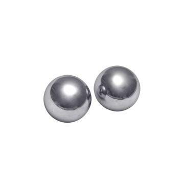 Twee Stalen Ballen - Zilver