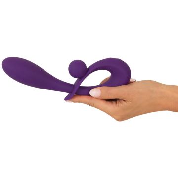 Sweet Smile Rabbit Vibrator met Vibrobalstimulator - Paars