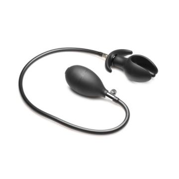 Zwarte Opblaasbare Siliconen Buttplug - XR Brands