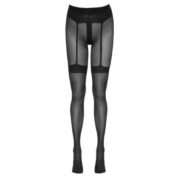 Panty met open kruis jarretelgordel motief