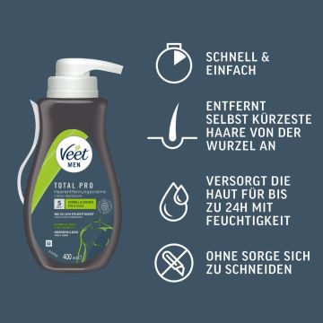 Veet Men TOTAL PRO Ontharingscrème - 400 ml