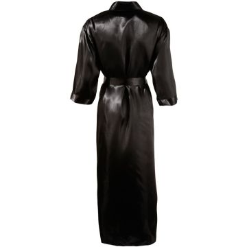 Lange Zwarte Kimono
