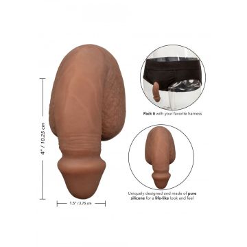 Siliconen Packing Penis 10.25 cm - Bruin