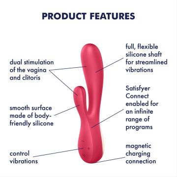 Satisfyer Vibrator Monoflex - Rood