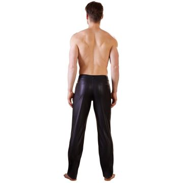 Kunstleren Heren Broek met Zakken