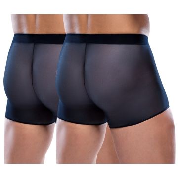Svenjoyment Opwindende Transparante Korte Broek - Zwart
