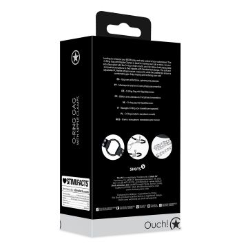 O-Ring Gag Met Tepelklemmen