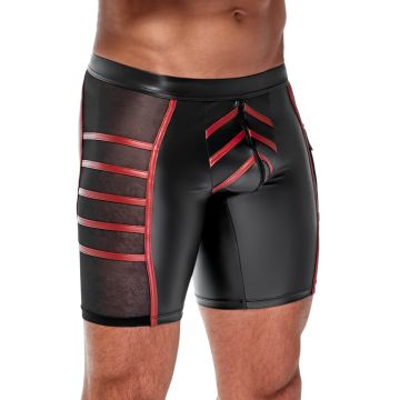 Nek Strakke Elegante Short - Zwart/Rood