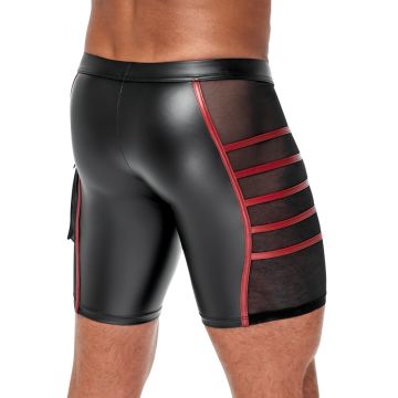 Nek Strakke Elegante Short - Zwart/Rood