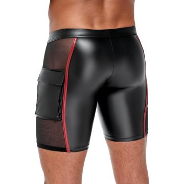 Nek Strakke Elegante Short - Zwart/Rood