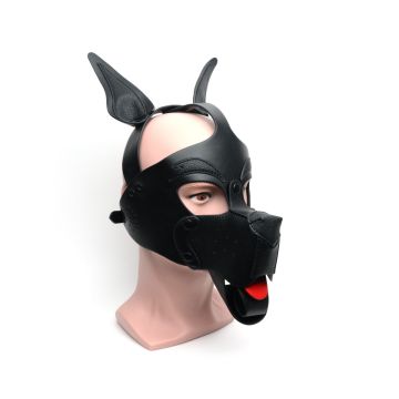 Masker Puppy Play Hood All Black - Zwart