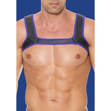 Ouch Puppy Play Neopreen Harnas - Blauw