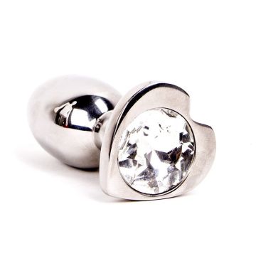 Hartvormige Buttplug met Diamant
