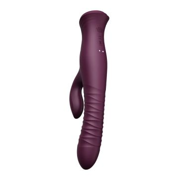 Stotende en Verwarmende Rabbit Vibrator Mose - Paars