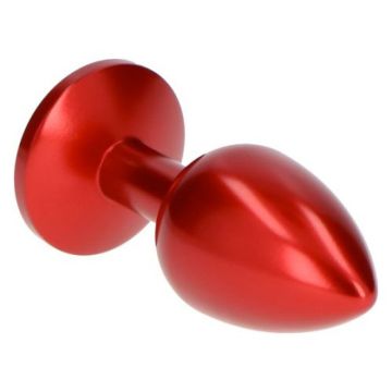 Buttplug met siersteen - Rood