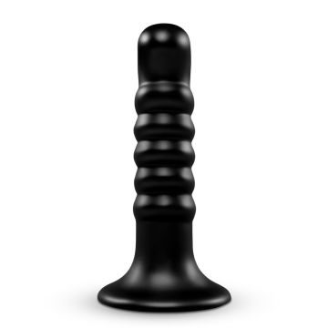 B-Vibe Curved en Ribbed Dildo met Zuignap Krush - 24 cm