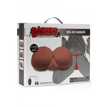 XXL Vibrerende Masturbator Big Ass Banger - Bruin