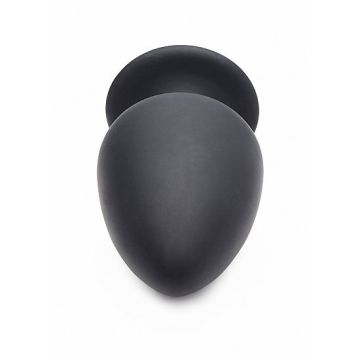 Zwarte Squeezable  Buttplug - Medium