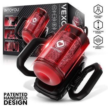 Intoyou Vexor - 3-in-1 Masturbator met Zuig-, Stoot- en Vibratiestanden