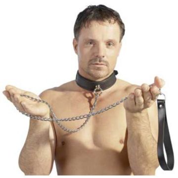 Aanlijnketting met Lederen Polsband