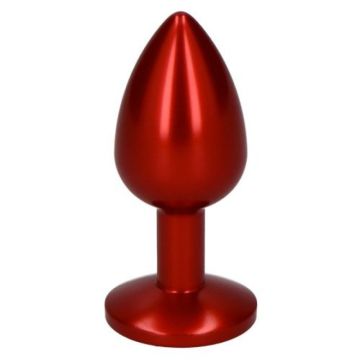 Buttplug met siersteen - Rood