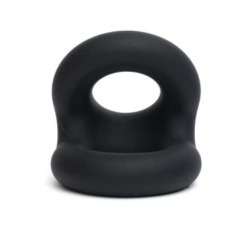 Liquid Silicone Rugby Ring - Zwart