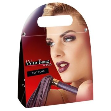 Wild thing by Zado- Echt lederen Flogger- Paars Op=Op