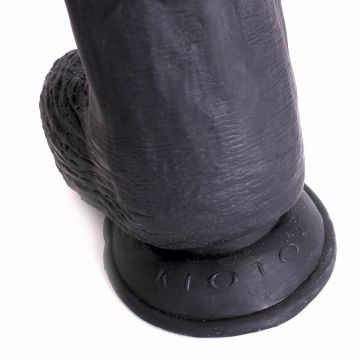 Zwarte Realistische Dildo met ZUignap COX - 34.5 cm