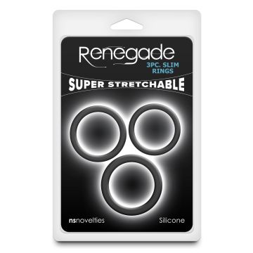 Renegade Cockring Set Slim Rings Zwart - 3 Stuks