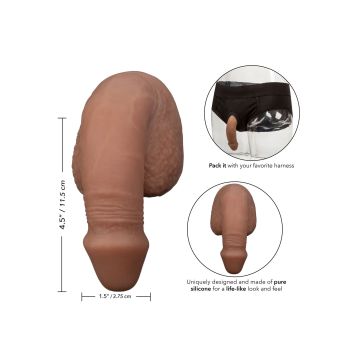 Siliconen Packing Penis 10.25 cm - Bruin