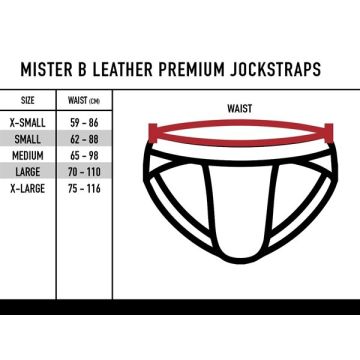 Mister B Leren Premium Jockstrap - Zwart 