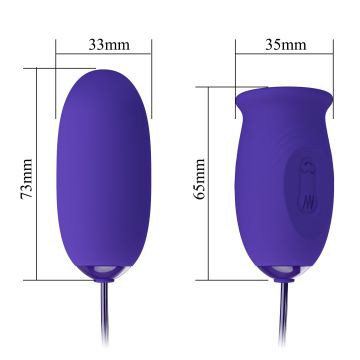 Vibrerend Eitje en Clitoris Stimulator Daisy Youth - Paars