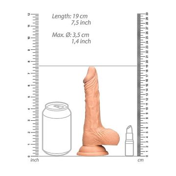 Realistische Dildo met Ballen Dong 7 Inch - Huidskleur