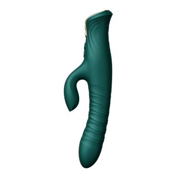 Stotende en Verwarmende Rabbit Vibrator Mose - Groen