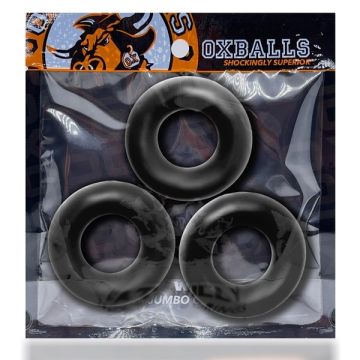 Oxballs Fat Willy 3-pack Cockringen - Zwart