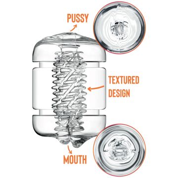 Dubbele Masturbator Crystal Clear Mond & Vagina