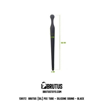 Brutus Siliconen Sound Pee Hole Plug - Zwart