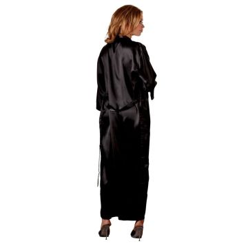Lange Zwarte Kimono