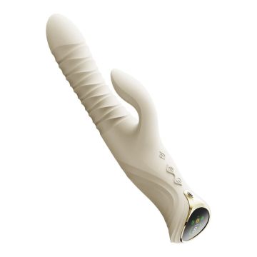 Zalo Stotende en Verwarmende Rabbit Vibrator Mose 2 - Wit