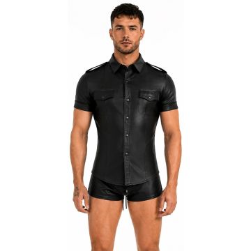 MisterMitch Leren Shirt - Zwart
