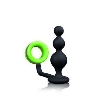 Buttplug Beads met cockring - Neon Groen/Zwart-buttplug-beads-met-cockring-neon-groen-4.jpg
