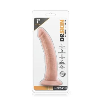 Dr. Skin Huidkleurige Dildo met Zuignap - 18 cm