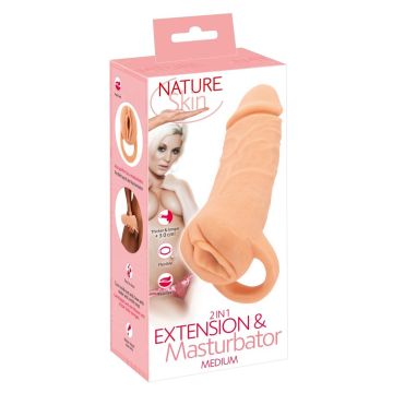 2in1 Penissleeve verlenging + Masturbator