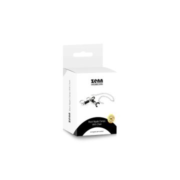 Tepelklemmen met ketting Black Nipple