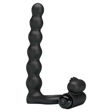 Cockring met Anal Beads en Clitoris Stimulator