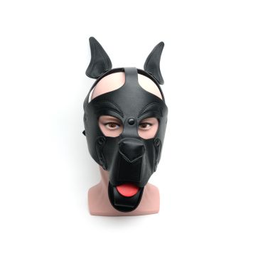 Masker Puppy Play Hood All Black - Zwart