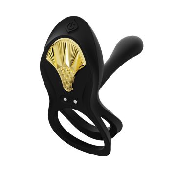 Zalo Bayek Cockring Vibrator met Afstandsbediening - Zwart