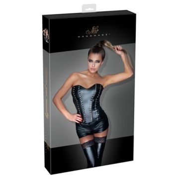 Wetlook Korset Met Ringetjes