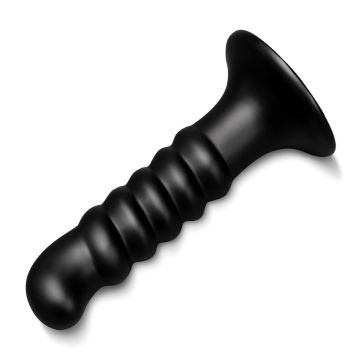B-Vibe Curved en Ribbed Dildo met Zuignap Krush - 24 cm